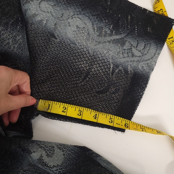 BillionBay Floral Leaf Black Ombre See-Thru Shir - Picture 9 of 10